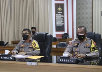 Polda Banten Ikuti Rapat Internal Pimpinan dengan Wakapolri Secara Virtual
