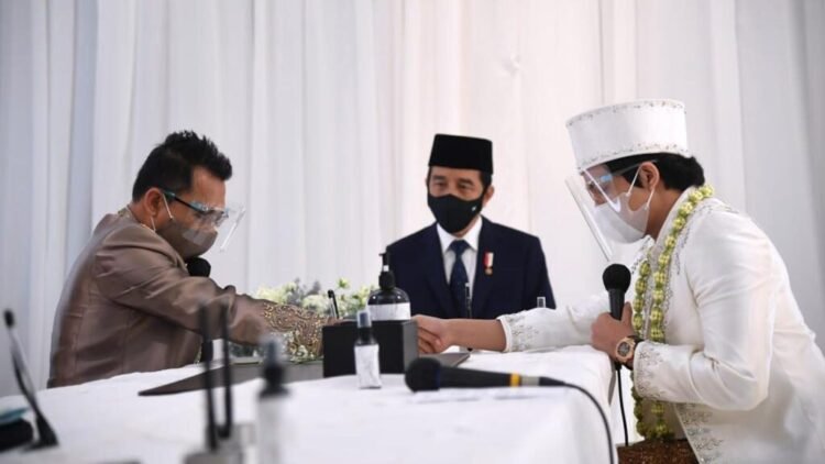 Presiden Joko Widodo dan Ibu Negara Iriana Hadiri Akad Nikah Aurel dan Atta