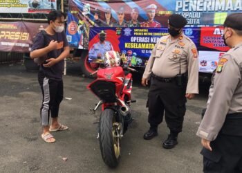 Puluhan Motor Berknalpot Bising Diamankan Polsek Karawaci