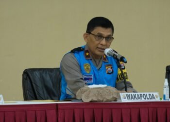 Wakapolda Pimpin Pengambilan Sumpah dan Penandatanganan Pakta Integritas Penerimaan Bintara dan Tamtama Polri T.A 2021