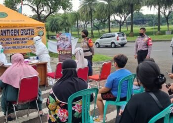 Cegah Penyebaran Covid-19 Usai Lebaran, Polsek Pondok Aren Fasilitasi Swab Gratis