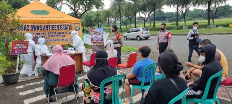 Cegah Penyebaran Covid-19 Usai Lebaran, Polsek Pondok Aren Fasilitasi Swab Gratis