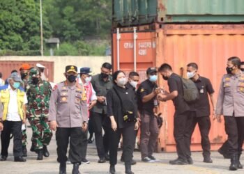 Kapolri dan Panglima Tinjau Pelaksanaan Operasi Ketupat Maung 2021 di Merak