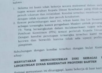 Pejabat Dinkes Banten Ramai-ramai Undur Diri