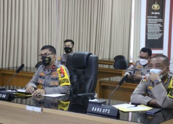 Polda Banten Ikuti Rakor PPKM Mikro Melalui Zoom Meeting