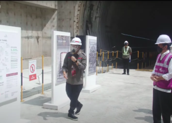 Presiden Jokowi Tinjau Pembangunan Konstruksi Kereta Cepat Jakarta-Bandung