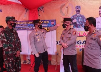 Tim Was Ops Polri Tinjau Pos Pengamanan Operasi Ketupat 2021 di Polres Lebak