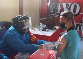 Andi Ucapkan Terimakasih Kepada Polda Banten Atas Pelayanan Vaksinasi Massal