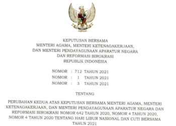 Inilah Perubahan Hari Libur Nasional dan Cuti Bersama Tahun 2021