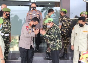 Jalin Silaturahmi, Pemuda Panca Marga Kunjungi Polda Banten