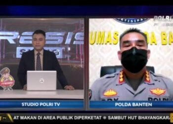 Kabidhumas Polda Banten Live TV Radio Polri sampaikan Program Vaksinasi Massal