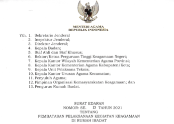 Kasus COVID-19 Melonjak, Menag Terbitkan Edaran Pembatasan Kegiatan di Rumah Ibadah