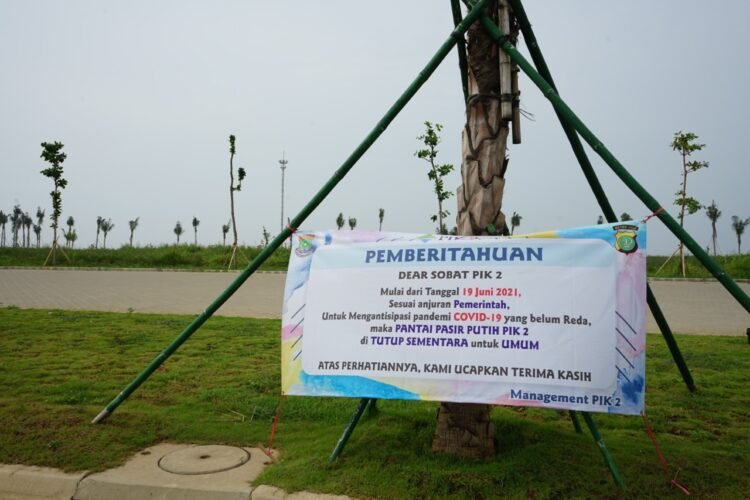 Pemkab Tangerang Tutup Tempat Wisata Pantai Pasir Putih PIK 2