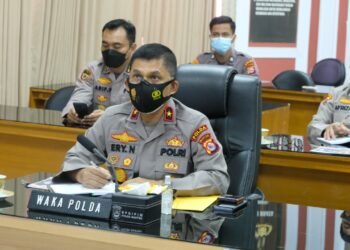 Polda Banten Ikuti Vicon Vaksin Sehari Satu Juta Orang, Jelang Hari Bhayangkara ke-75