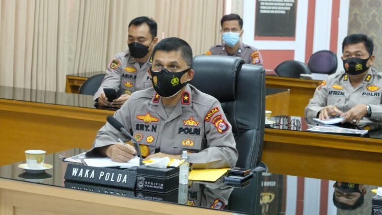 Polda Banten Ikuti Vicon Vaksin Sehari Satu Juta Orang, Jelang Hari Bhayangkara ke-75