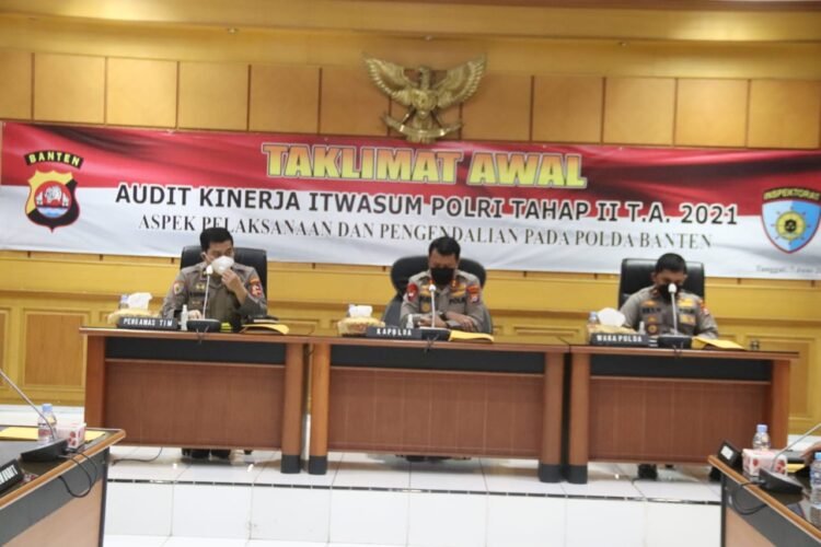 Polda Banten terima Audit Kinerja Tahap II T.A.2021 dari Itwasum Polri
