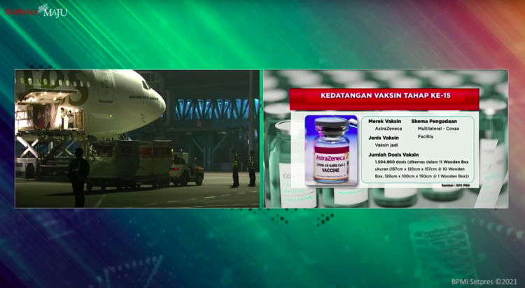 Tahap Ke-15, Sebanyak 1,5 Juta Dosis Vaksin COVID-19 AstraZeneca Kembali Tiba di Tanah Air