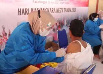 Tahapan Vaksin Masal di Polda Banten