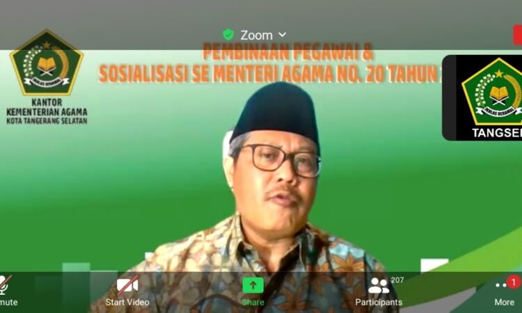 Kemenag Tangsel Sosialisasikan SE Menag No. 20 Tahun 2021