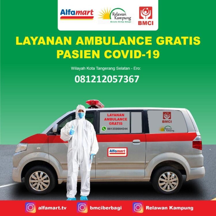 Alfamart Serahkan Ambulance Gratis untuk Pasien Covid-19 di Banten