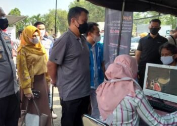 Gandeng Serikat Pekerja, Polda Banten Vaksinasi Ratusan Buruh