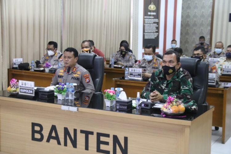 Kapolda Banten Pimpin Zoom Meeting Rakor PPKM Darurat