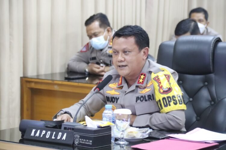 Polda Banten Ikuti Rakor Evaluasi Dalam Implementasi PPKM Darurat Secara virtual