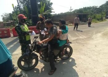 Polres Lebak Lakukan Penyekatan di Perbatasan Kabupaten Bogor