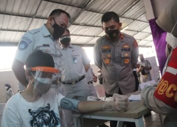 Bentuk Herd Immunnity, Polda Banten Dan Jasa Raharja Gelar Vaksinasi