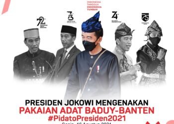 Berbaju Adat Suku Baduy, Presiden Sampaikan Pidato Kenegaraan di Gedung Nusantara