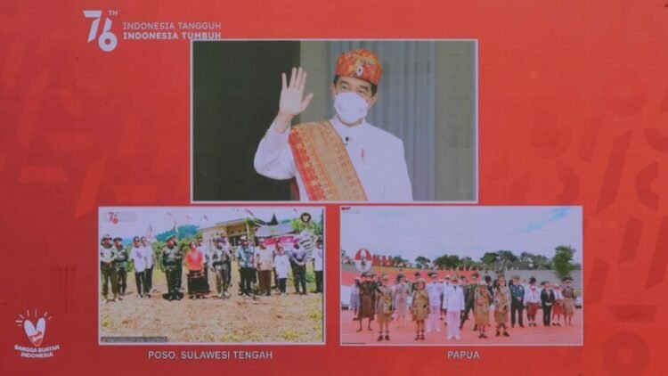 Saat Presiden Menyapa Masyarakat Poso dan Merauke melalui Konferensi Video