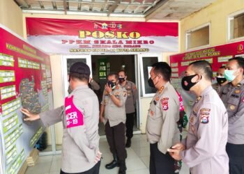 Tim Korbinmas Baharkam Mabes Polri Lakukan Pengecekan Penerapan 3T di Kota Serang