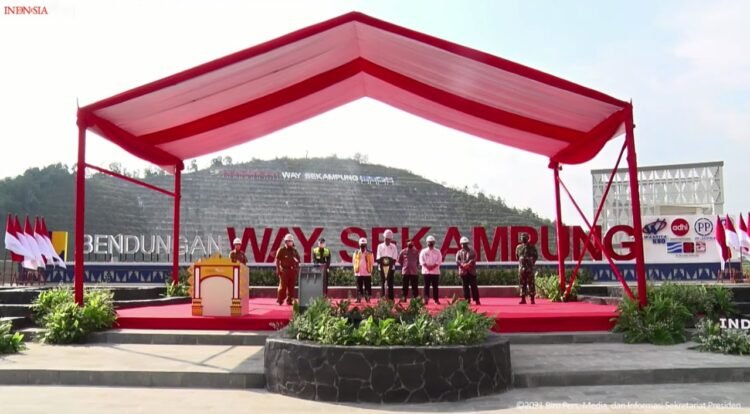 Presiden Jokowi Resmikan Bendungan Way Sekampung di Pringsewu