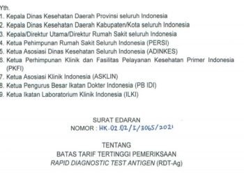 Kemenkes Pangkas Tarif Pemeriksaan RDT Antigen