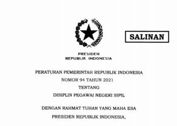 PP 94/2021 tentang Disiplin PNS: Inilah Kewajiban dan Larangan Bagi PNS