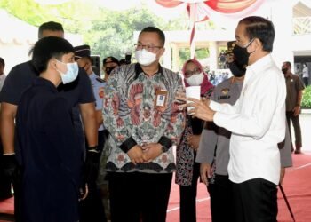 Presiden Jokowi Sapa Peserta Vaksinasi Merdeka