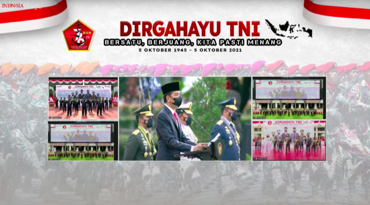 HUT ke-76 TNI, Presiden: Keberhasilan Penanganan COVID-19 Tak Lepas dari Peran TNI