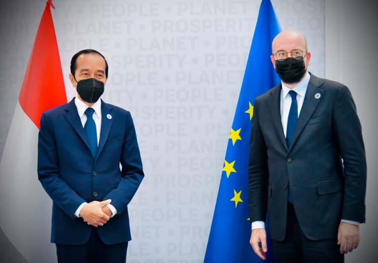 Presiden Joko Widodo Bahas Situasi Dunia dengan Presiden Dewan Eropa