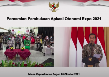 Buka Apkasi Otonomi Expo Tahun 2021, Presiden Dorong Daerah Tingkatkan Volume Ekspor