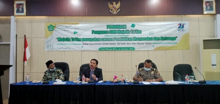 Ditbinmas Polda Banten Hadiri Pembinaan Pengurus SDM Majelis Ta’lim