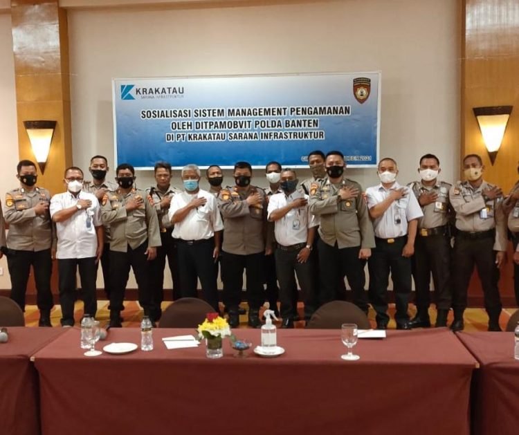 Ditpamobvit Polda Banten Sosialisasikan Sistem Pengamanan Objek Vital di PT Krakatau Sarana Infrastuktur