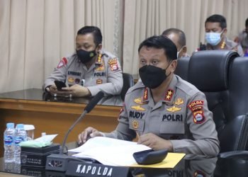 Polda Banten Ikuti Vicon Evaluasi Pelaksanaan PPKM