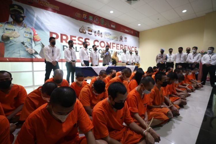 Polresta Tangerang Polda Banten Berhasil Bekuk 34 Tersangka Penyalahgunaan Narkotika