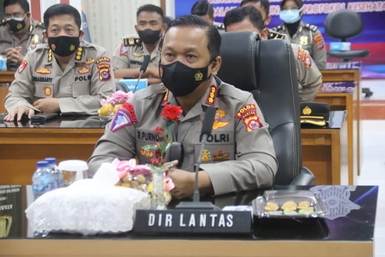Jelang Operasi Zebra Maung Tahun 2021, Ditlantas Polda Banten Gelar Latihan Pra Operasi Secara Virtual