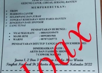 Kabid Humas Polda Banten : Pemilihan Miss Waria Banten 2021-2022 Hoax