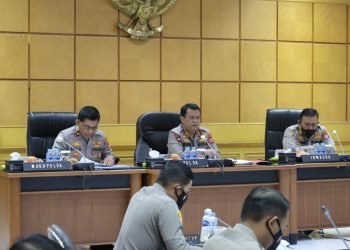 Polda Banten Gelar Rapat Penyusunan Rencana Pengamanan Aksi Unjuk Rasa Buruh