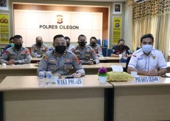 Polres Cilegon Polda Banten Ikuti Sosialisasi Perjanjian Kerjasama Antara PSSI Dengan Polri