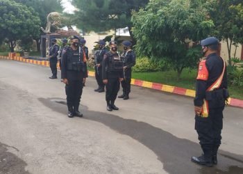 Satbrimob Polda Banten Laksanakan Serah Terima Piket Jaga