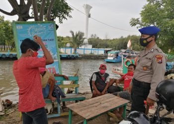 Satpolair Laksanakan Kegiatan Rutin Berikan Himbauan Prokes