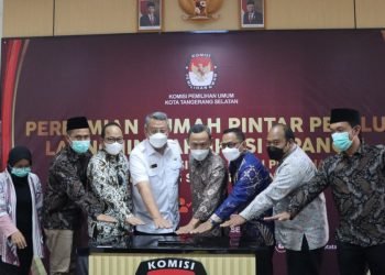 KPU Kota Tangsel Resmikan Aplikasi Sipangsi dan Rumah Blandongan Demokrasi